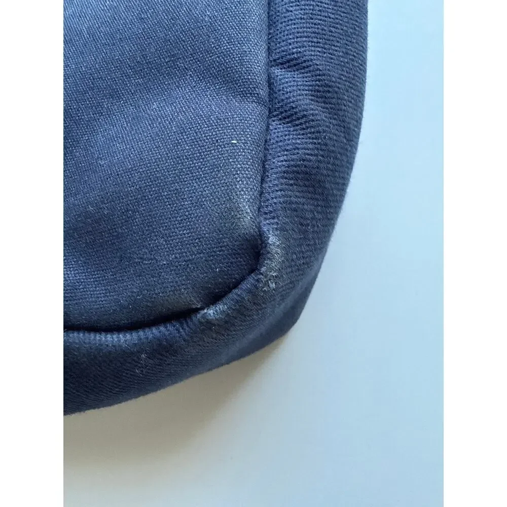Line of Trade Canvas and Leather Laptop Bag Double Handle in Navy Blue